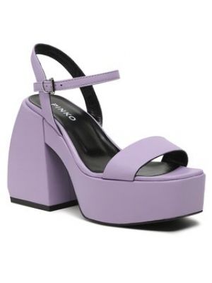 Sandále na kline Pinko fialová