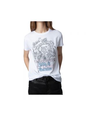 Koszulka bawełniana z nadrukiem Zadig & Voltaire biała