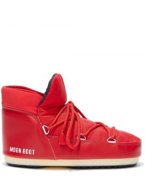 Обувки до глезена с връзки с дантела Moon Boot червено
