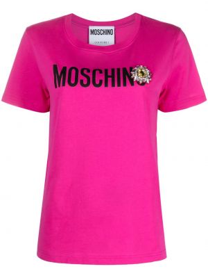 Tričko s potlačou Moschino ružová