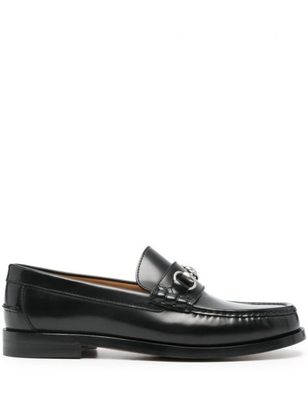 Læder loafers Gucci sort