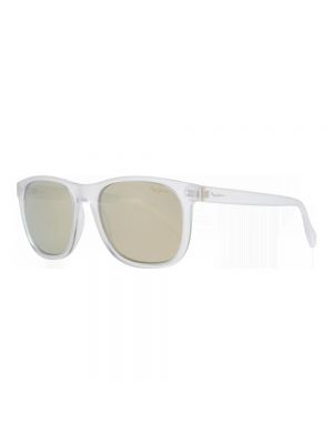 Białe przezroczyste okulary przeciwsłoneczne Pepe Jeans