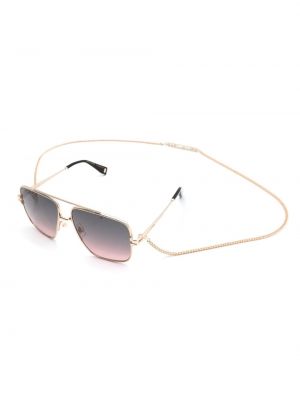 Spalvų gradiento rašto akiniai nuo saulės Marc Jacobs Eyewear auksinė