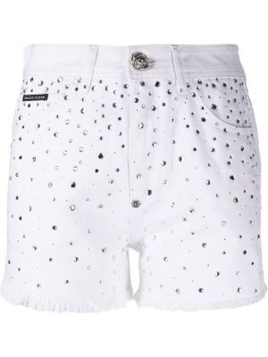 Shorts mit kristallen Philipp Plein weiß