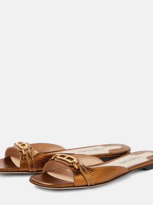 Pantofi din piele cu model piele de șarpe Tom Ford