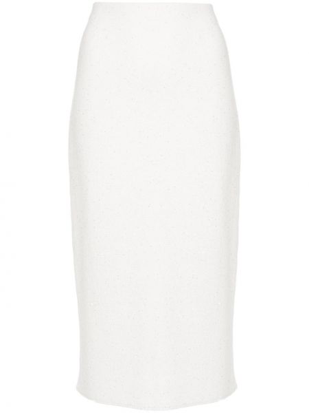 Pieštuko formos sijonas su blizgučiais Fabiana Filippi balta