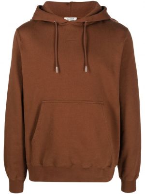 Hoodie med broderi Sandro brun