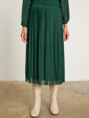 Plisovaná tylová sukňa Gusto zelená