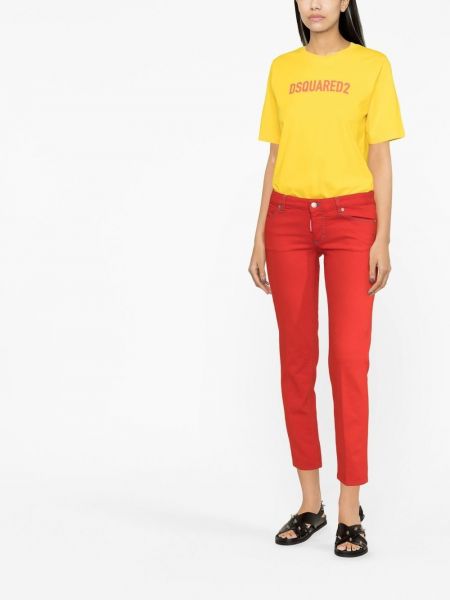 Straight leg-jeans Dsquared2 röd