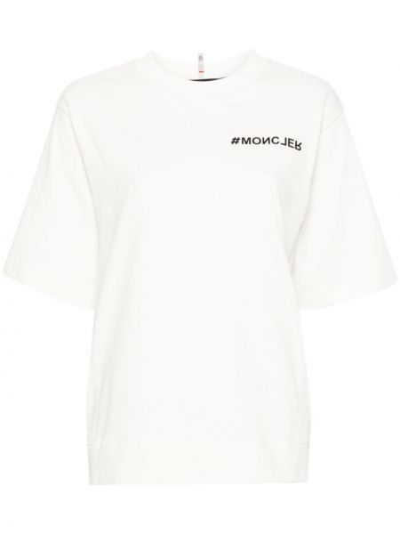 Bombažna majica Moncler Grenoble bela