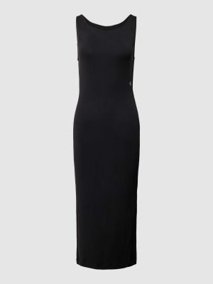Sukienka midi z otwartymi plecami Calvin Klein Jeans czarna
