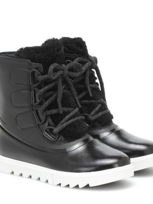Kožené sněžné boty Sorel černé
