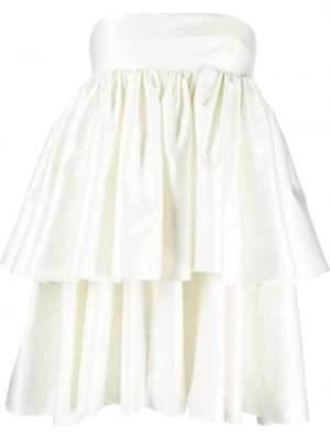 Κοκτέιλ φόρεμα με βολάν Rotate Birger Christensen λευκό