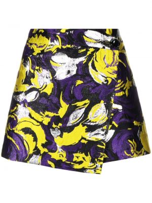 Pantaloni scurți cu imagine cu imprimeu abstract Msgm violet