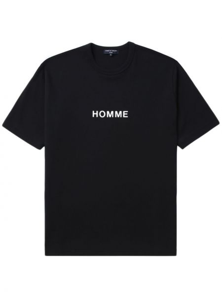Памучна тениска с принт Comme Des Garçons Homme черно