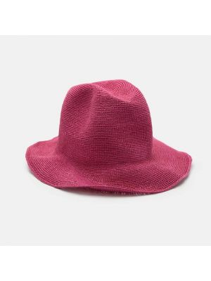 Шляпа Pull&Bear Fuchsia Raffia розовый