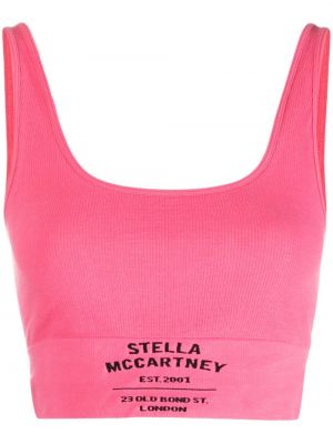 Βαμβακερός kροπ τοπ Stella Mccartney ροζ