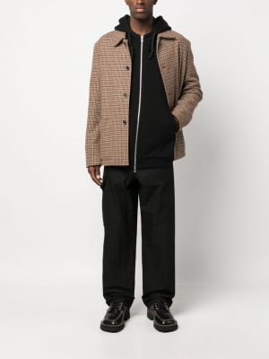 Woll hoodie mit reißverschluss Barena schwarz