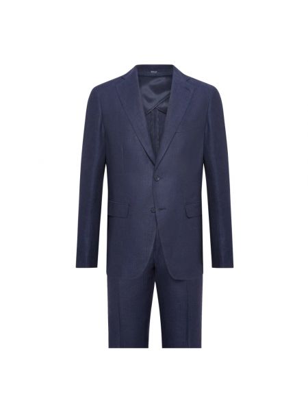 Anzug mit fischgrätmuster Boggi Milano blau