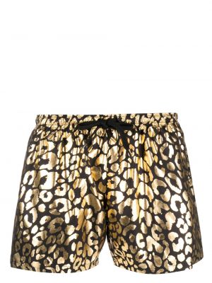 Leopardimustriga mustriline lühikesed püksid Moschino