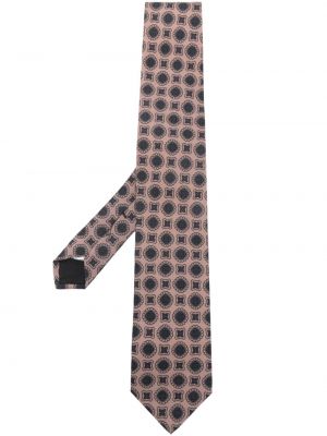 Absztrakt mintás selyem nyakkendő Lardini