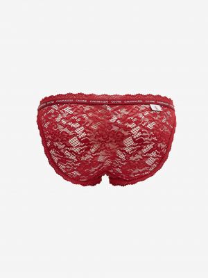 Krajkové kalhotky Calvin Klein Underwear červené