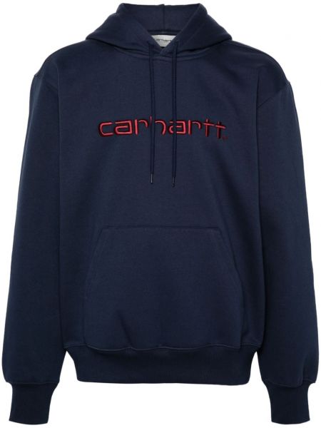 Işlemeli hoodie Carhartt Wip mavi