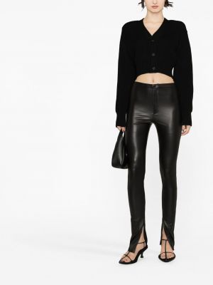 Pantalon en cuir skinny Wardrobe.nyc noir