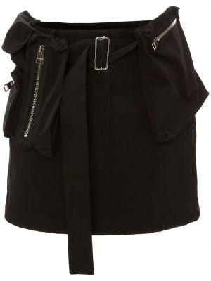 Bavlněné mini sukně na zip s kapsami Jw Anderson - černá