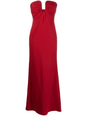 Drapované večerné šaty Roland Mouret červená