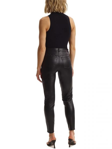 Кожаные брюки с карманами из искусственной кожи Commando черные