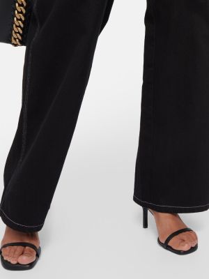 Voľné džínsy s vysokým pásom Stella Mccartney čierna