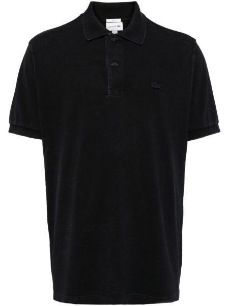 Poloshirt med broderier Lacoste blå