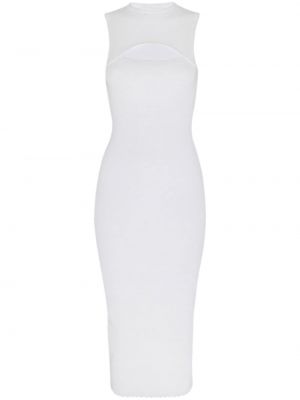 Uska midi haljina Victoria Beckham bijela