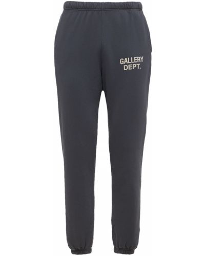 Pantaloni sport din bumbac Gallery Dept. negru