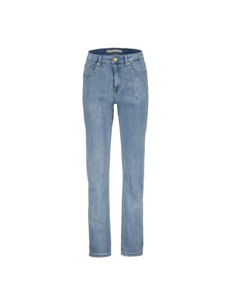 Geblümte high waist skinny jeans Raizzed blau
