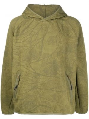 Hoodie med mönster i blommigt i jacquard Nike grön