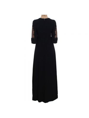 Vestido largo de lana Dolce & Gabbana negro