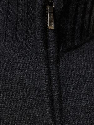 Sweter z kaszmiru na zamek Loro Piana czarny