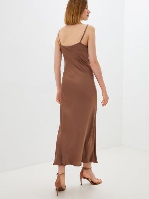 Платье в бельевом стиле Christina Shulyeva коричневое