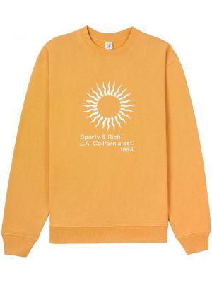 Sweatshirt mit rundem ausschnitt Sporty & Rich orange