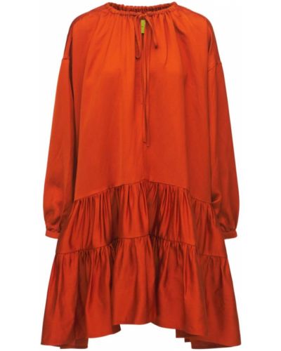 Сатиновое платье мини Marques'almeida, оранжевое