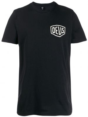 Тениска с принт Deus Ex Machina черно