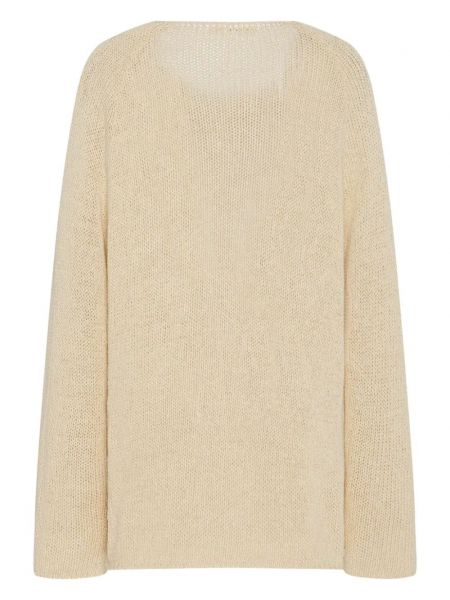 Pull col rond The Row beige