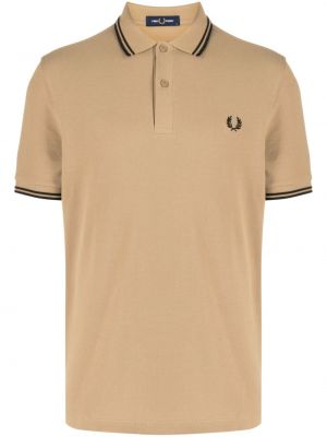 Tricou polo cu broderie Fred Perry