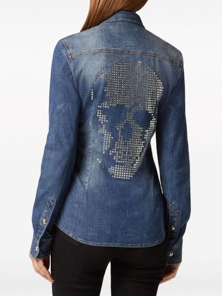Koszula jeansowa Philipp Plein niebieska