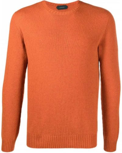 Jersey de tela jersey de cuello redondo Zanone naranja
