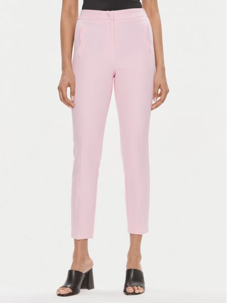 Slim fit kalhoty Kontatto růžové