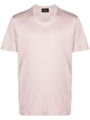 Βαμβακερή μπλούζα Brioni ροζ