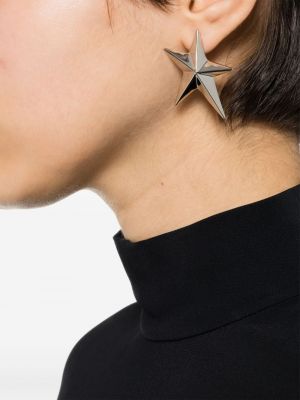 Boucles d'oreilles à motif étoile Mugler argenté